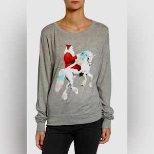 WILDFOX : Unicorn Santa Long Sleeve Tee